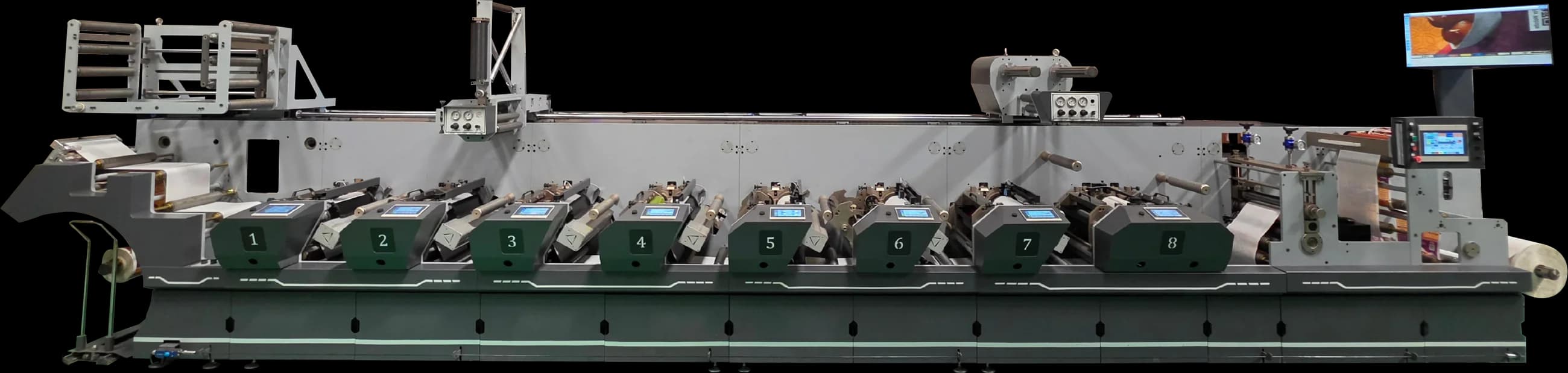 RK FMS Full Servo Flexo Printing Machine – All UV Dryer & Hot Air Dryer — full machine