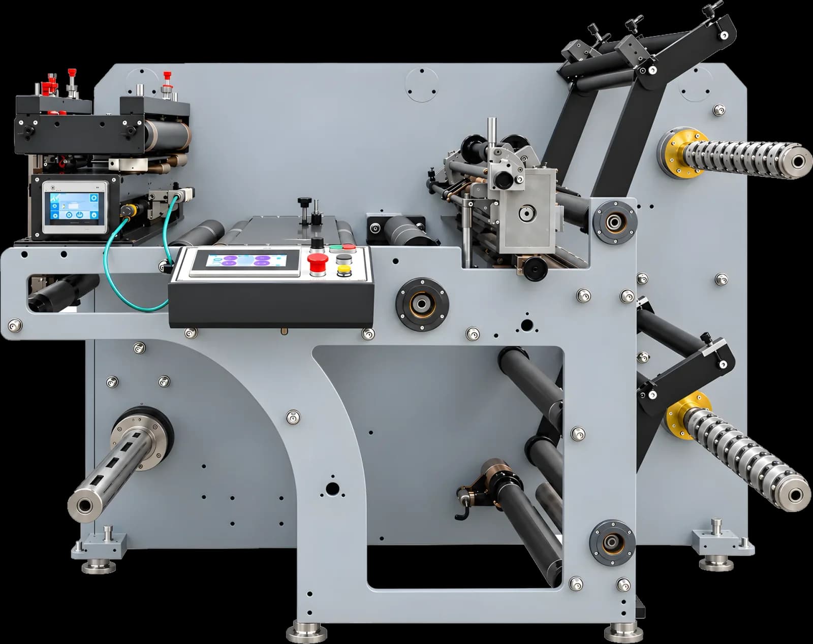 RK HS-450 High-Speed Label Slitting & Rewinding Machine — full machine